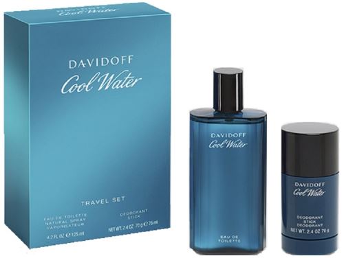Davidoff Cool Water dárková sada pro muže toaletní voda 125 ml + deostick 75 ml