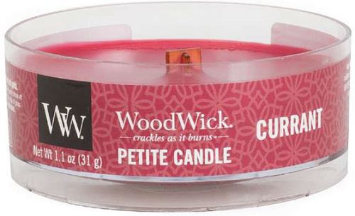 WoodWick Petite Currant vonná svíčka s dřevěným knotem 31 g