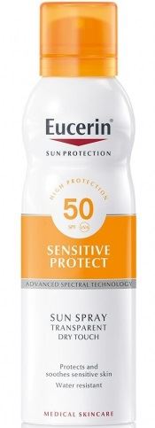 Eucerin Sun Sensitive Protect Sun Spray Transparent Dry Touch SPF 50 200 ml