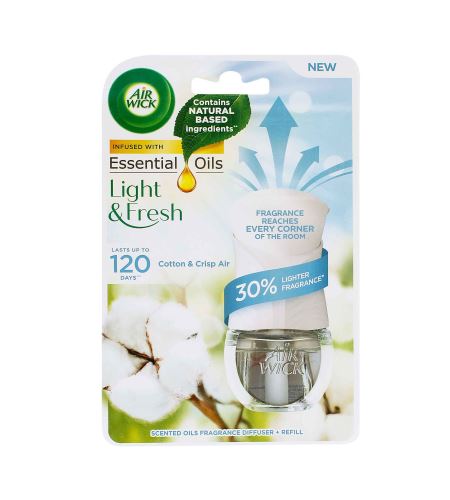 Air Wick Svěží Bavlna elektrický osvěžovač vzduchu 19 ml strojek + náplň