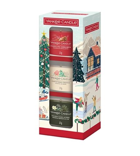 Yankee Candle Christmas Classics votivní svíčka ve skle 3x37 g