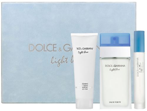 Dolce & Gabbana Light Blue dárková sada pro ženy toaletní voda 100 ml + tělový krém 100 ml + toaletní voda 7,4 ml